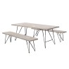 EMILE - Teak Wood Grey Garden Furniture 6/8 pers.