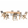 Salon de jardin en bois teck KIM 6/8 personnes