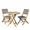 FUN Teak Wood Garden Furniture Set for 2 People - Premium Solid Teak
