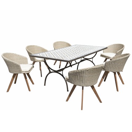 VICTOIRE - 6/8 Seater Acacia Wood Garden Set
