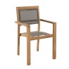 Salon de jardin en bois teck 10/12 pers - Table rectangulaire extensible