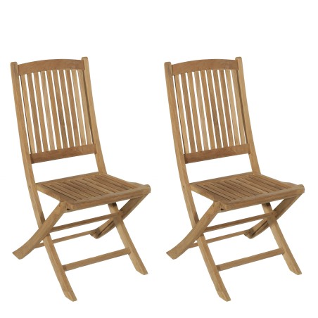 FUN - Set of 2 Lombock Teak Garden Chairs