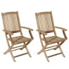 Set of 2 Lombock Teak Garden Armchairs - Premium Solid Teak Furniture