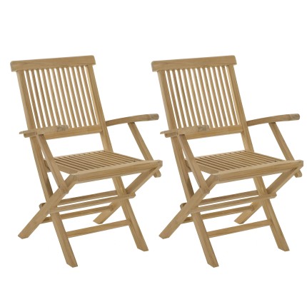 Ensemble 2 fauteuils jardin Java bois Teck