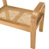 Tabouret LORINE en bois de Mindi et rotin naturel