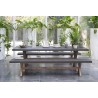HECTOR - Concrete Fibre and Acacia Garden Furniture Set for 8 People