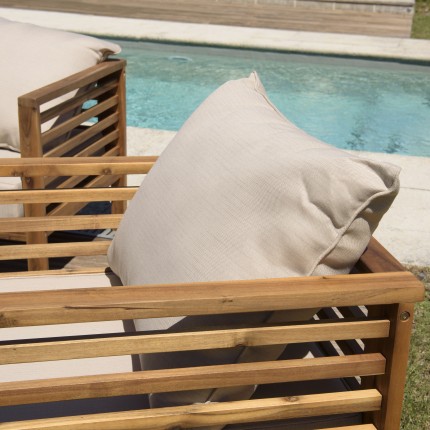 Salon de jardin VICK en bois acacia 5 pers.