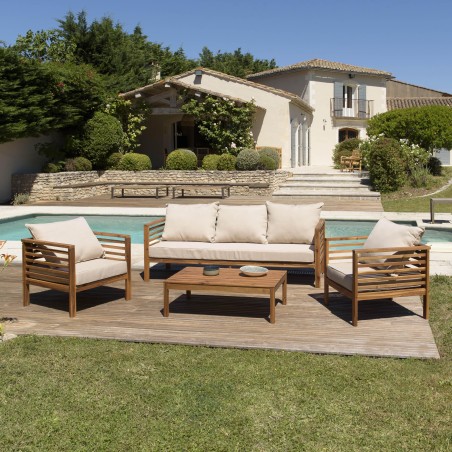 Salon de jardin VICK en bois acacia 5 pers.