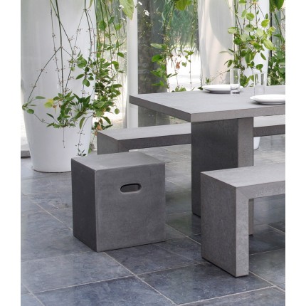 Cube en béton HECTOR 40x40 cm gris foncé