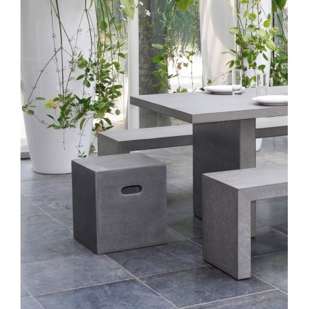 HECTOR Cube 40x40 cm Dark Grey Concrete - Outdoor Furniture
