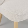 Fauteuil AGATHE en tissu bouclette blanc