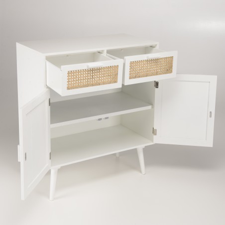 SMANDY White Sideboard with 2 Doors and 2 Drawers | Home Decor