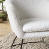 AGATHE Urban Armchair in White Bouclé Fabric - Cozy and Stylish