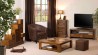 Table basse carrée LORINE en bois Mindi 90x90cm