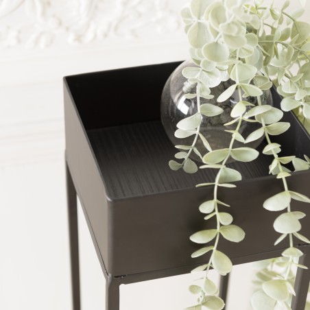 DALY Square Stool/Plant Stand GM Black - Metal Base