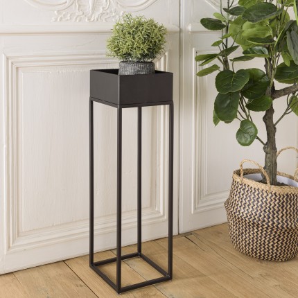 DALY Square Stool/Plant Stand MM Black - Metal Base