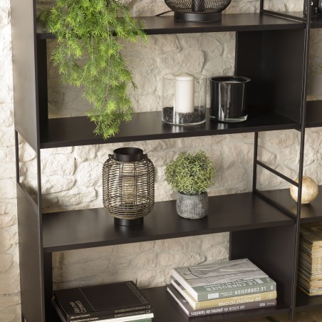 Étagère DALY 10 niches 5 niveaux noire en métal