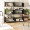 Étagère DALY 10 niches 5 niveaux noire en métal