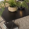 DALY - Black Rectangular Coffee Table 120x60cm Metal Legs