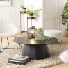 Table basse ronde noire DALY 90x90cm