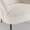 AGATHE - Cozy Armchair in White Bouclé Fabric