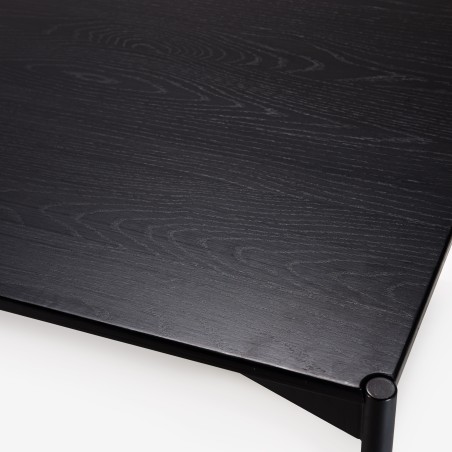 DALY Black Rectangular Dining Table 220x100cm - Metal Base