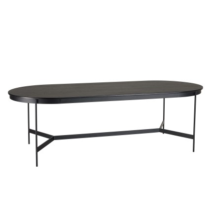 Table à manger ovale noire DALY 240x104cm