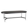 DALY Black Oval Dining Table 240x104cm - Stylish Metal Base