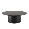 Table basse ronde noire DALY 90x90cm métal