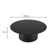DALY Black Round Coffee Table 90x90cm - Minimalist Design