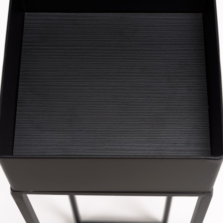 DALY Square Stool/Plant Stand GM Black - Metal Base