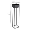 DALY Square Stool/Plant Stand GM Black - Metal Base