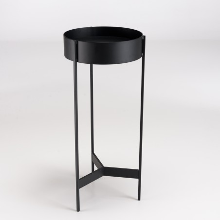 Selette ronde DALY noire en métal