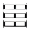 Étagère DALY 10 niches 5 niveaux noire en métal
