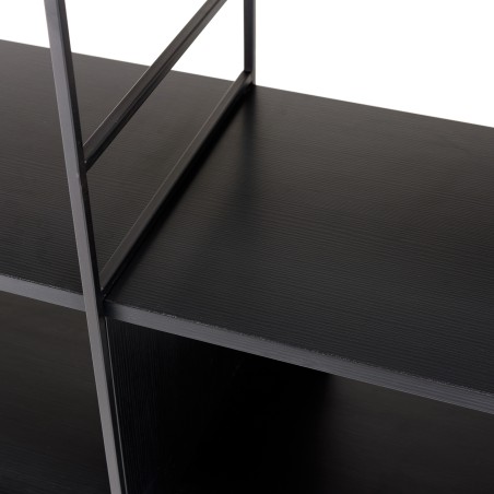 Étagère DALY 10 niches 5 niveaux noire en métal