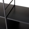 DALY Shelf Unit with 10 Compartments and 5 Levels - Black Metal Base
