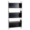 DALY Shelf Unit with 5 Compartments and 5 Levels - Black Metal Base