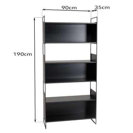 Étagère DALY 5 niches 5 niveaux noire