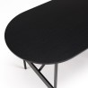Table basse ovale noire DALY 70x35cm