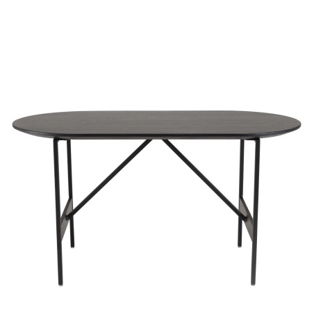 Table basse ovale noire DALY 70x35cm