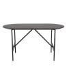 Table basse ovale noire DALY 70x35cm