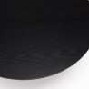 DALY Black Round Coffee Table 78x78cm - Metal Base