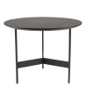 DALY Black Round Coffee Table 50x50cm - Metal Base