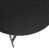 DALY Black Round Coffee Table 50x50cm - Metal Base