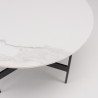 Table basse ronde DALY 50x50cm effet marbre