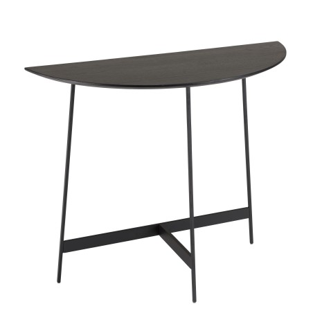 Console demi-lune noire DALY 83x35cm