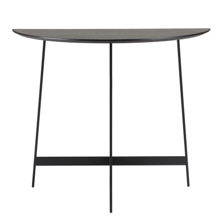 Console demi-lune noire DALY 83x35cm