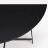 DALY - Black Half-Moon Console Table 83x35cm | Metal Base