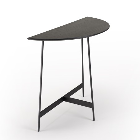 Console demi-lune noire DALY 83x35cm