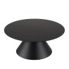 Table basse ronde noire DALY 78x78cm